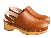 Convertible leather clogs