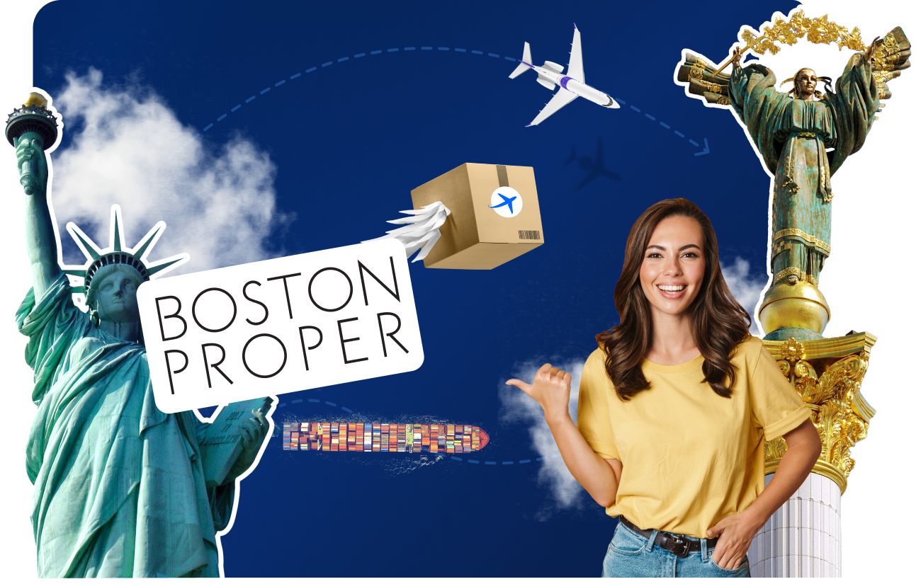 Доставка товарів з BOSTON PROPER&nbsp;в&nbsp;Україну