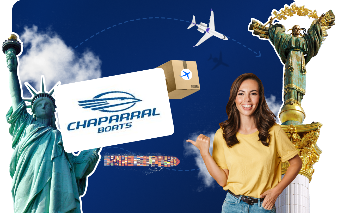 Доставка товарів з&nbsp;CHAPARRAL Boats&nbsp;в&nbsp;Україну