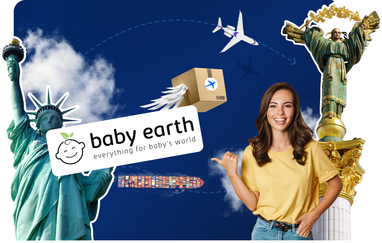 Доставка товарів з Baby Earth в Україну