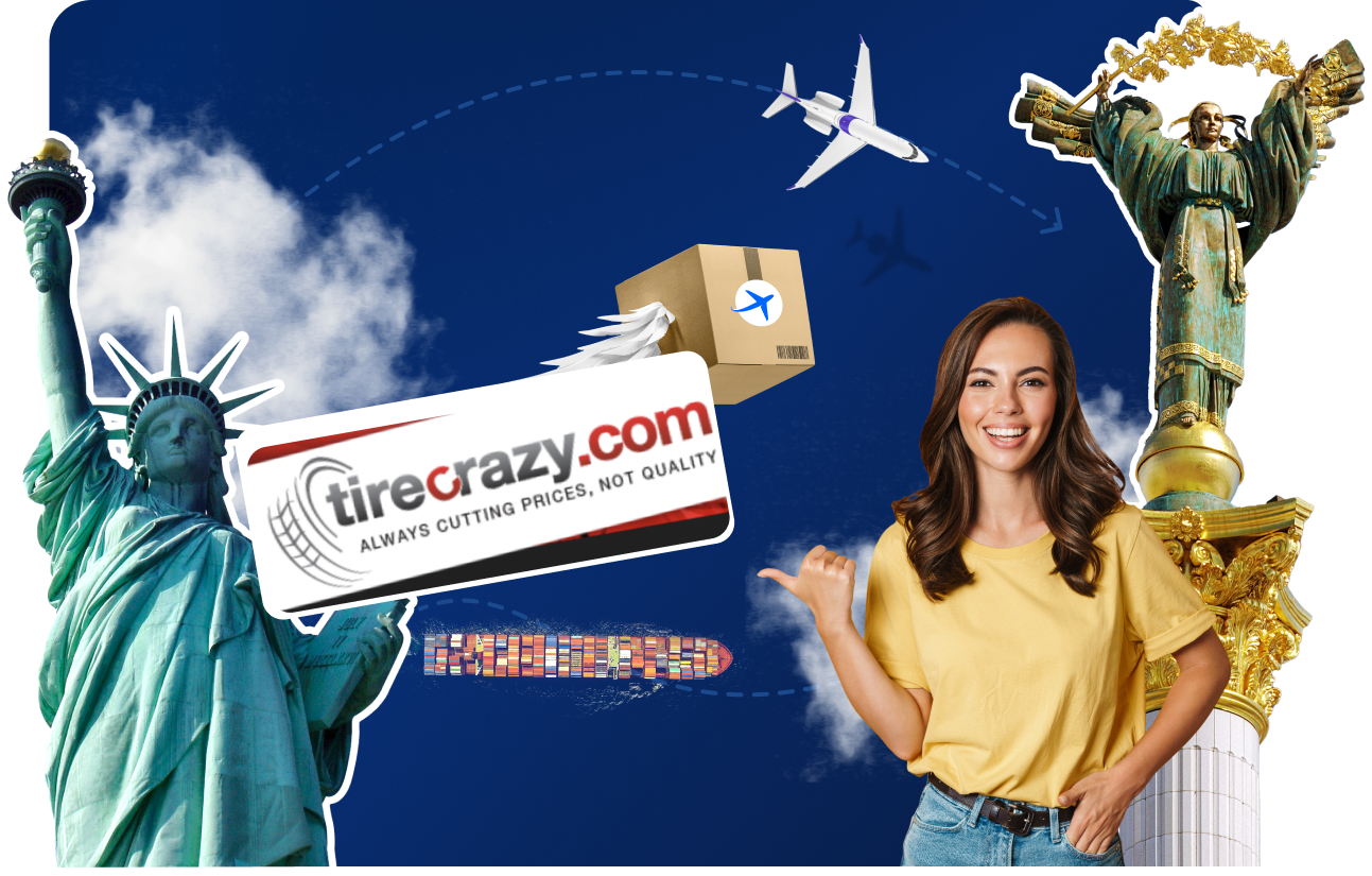 Доставка товаров с tirecrazy в Украину