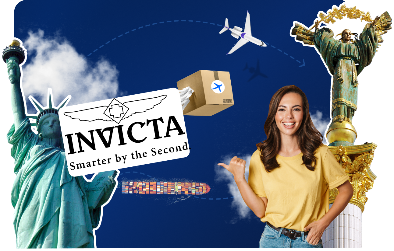 Доставка часов с INVICTA в Украину