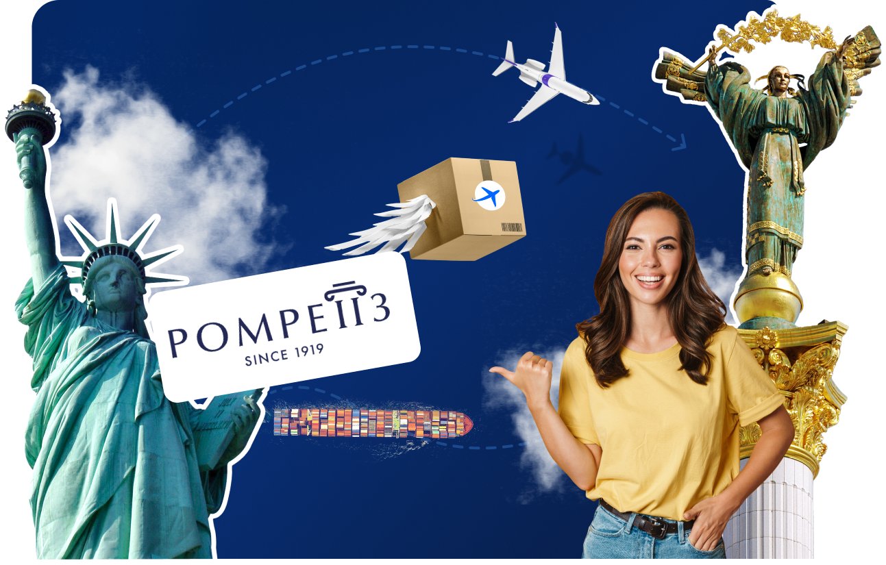 Доставка товаров с POMPEII3&nbsp;в&nbsp;Украину