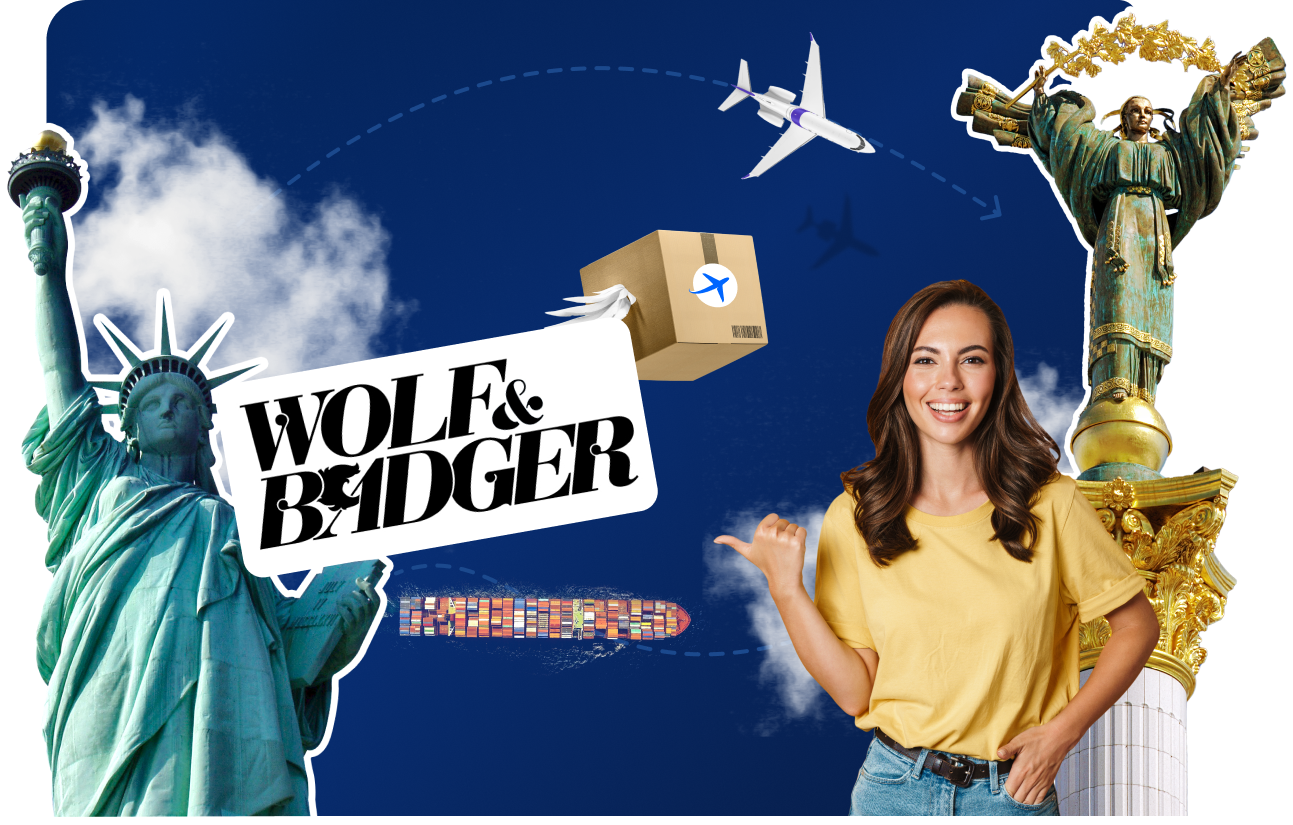 Доставка товаров с Wolf and Badger в Украину
