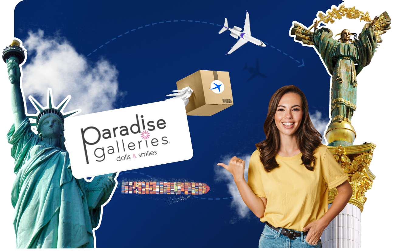 Доставка товаров с Paradise Galleries в Украину