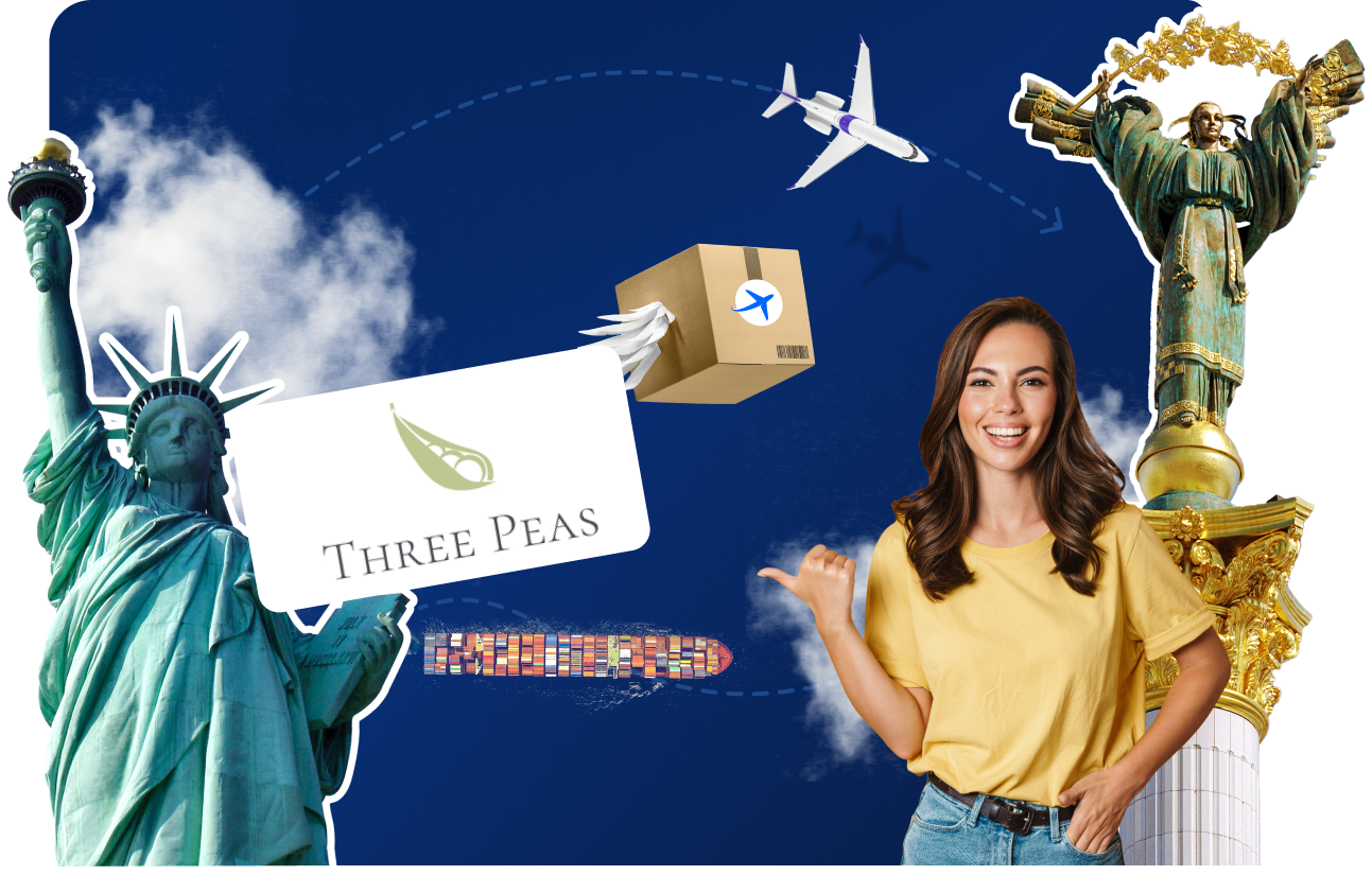 Доставка товарів з Three Peas