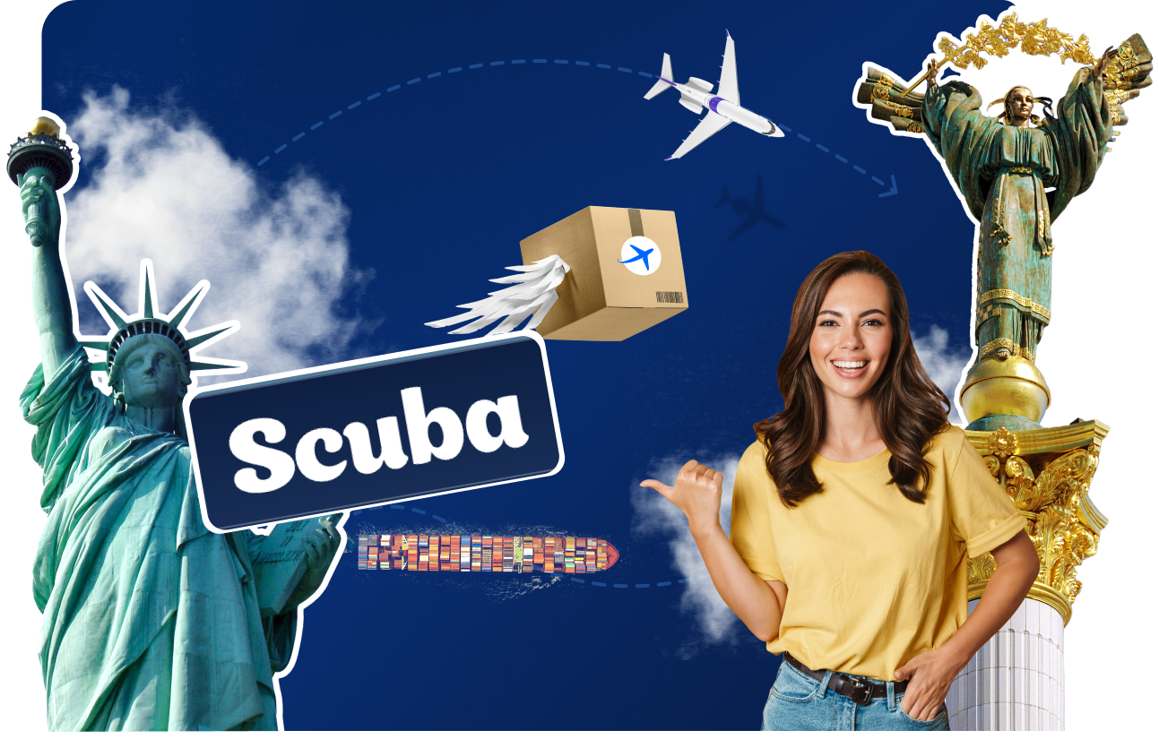 Доставка товаров с Scuba в Украину