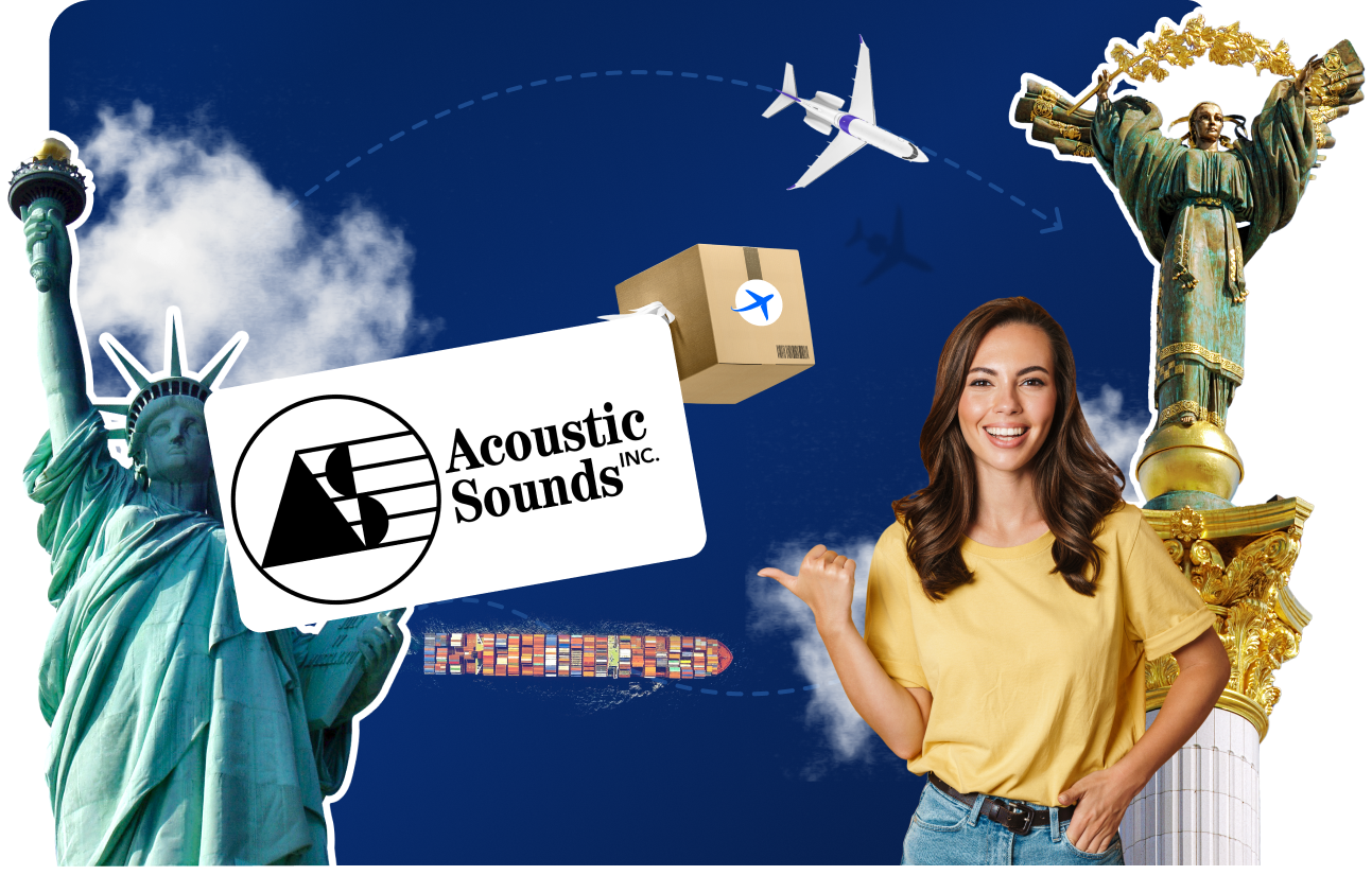 Доставка товарів з Acoustic Sounds в Україну