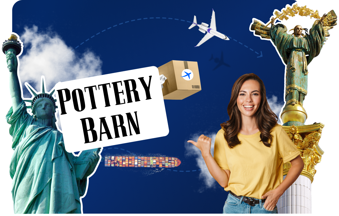Доставка товаров с Pottery Barn в Украину