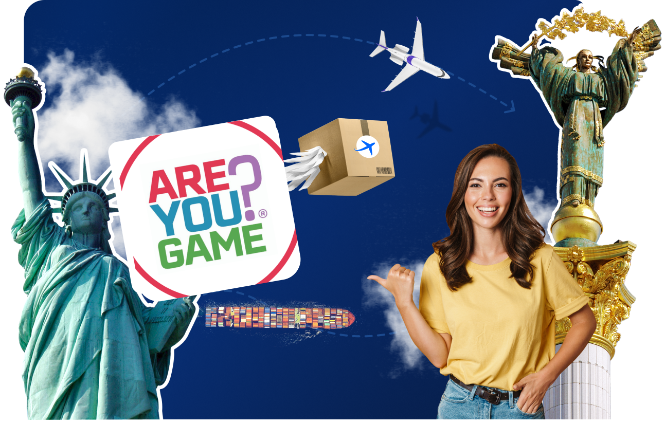 Доставка товарів з ARE YOU GAME в Україну