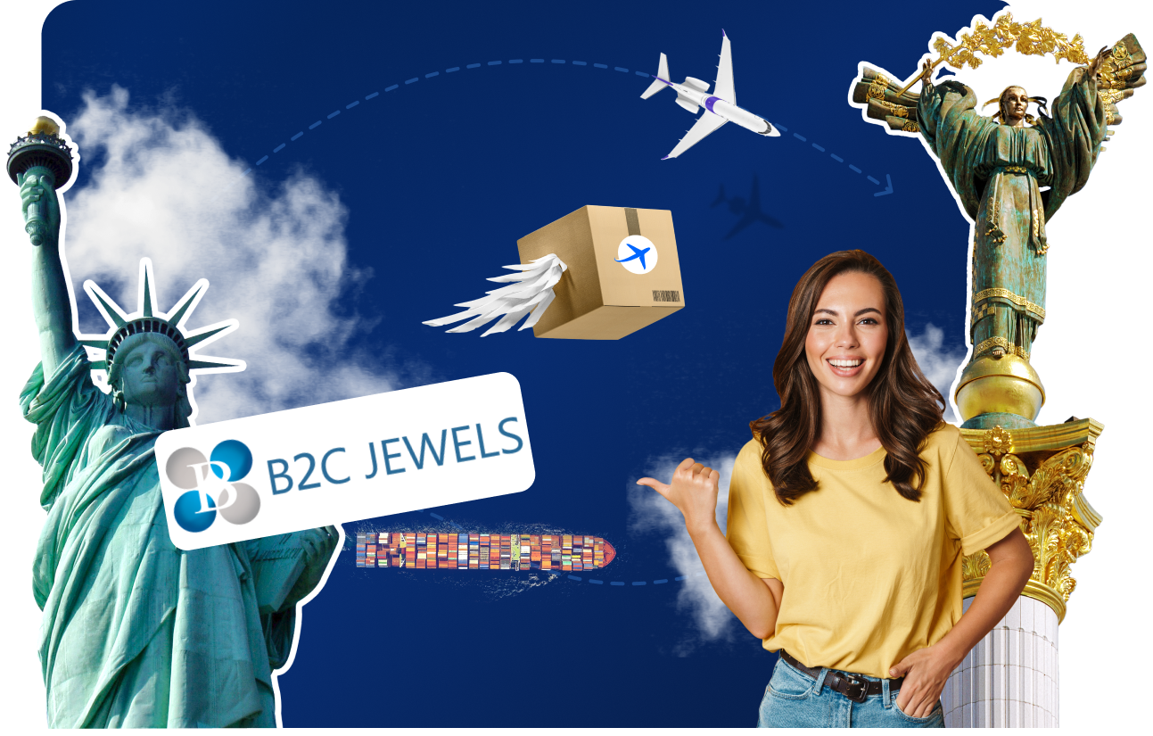 Доставка товаров с B2C JEWELS&nbsp;в&nbsp;Украину