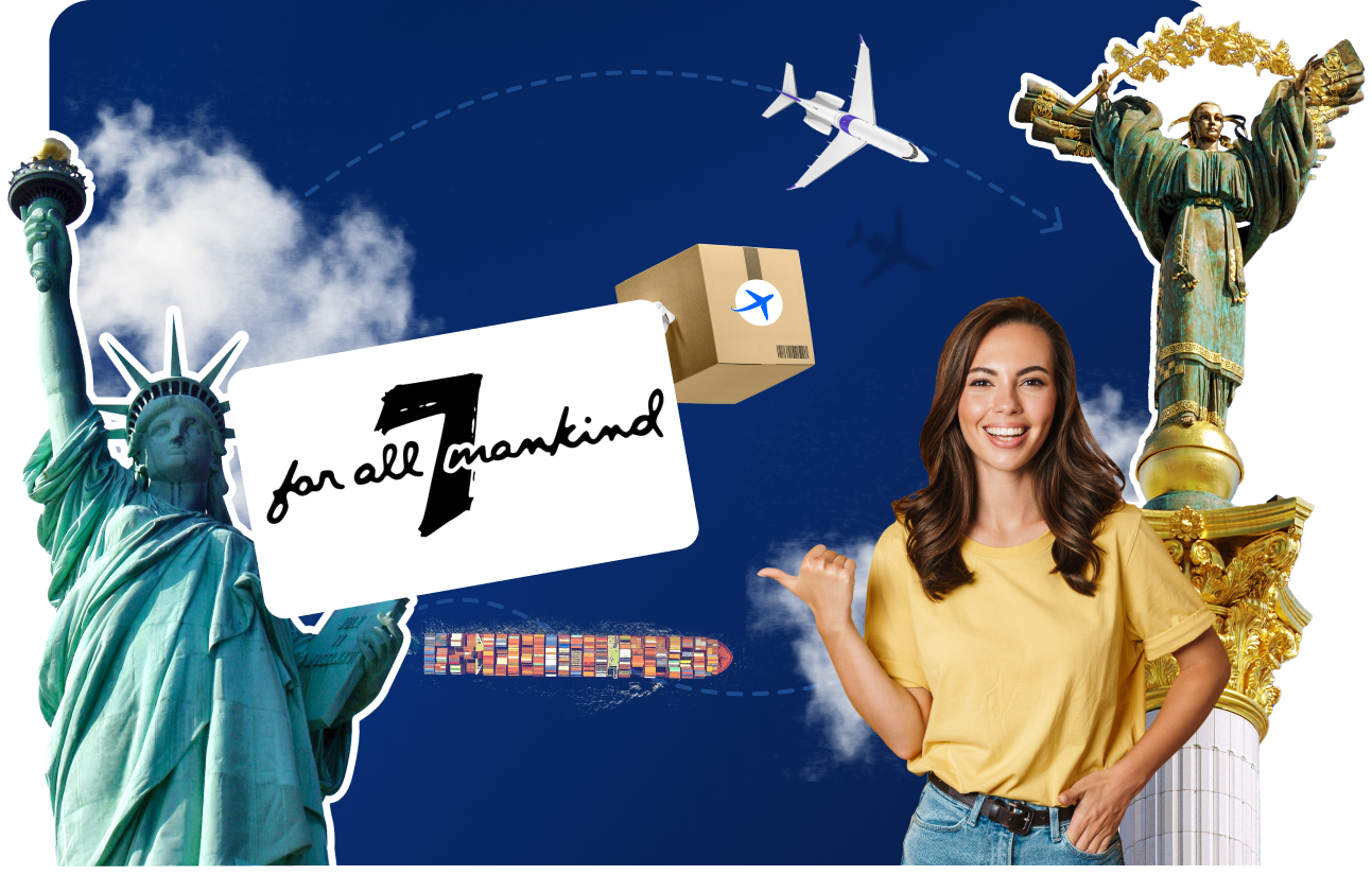 Доставка товаров с 7 for all mankind&nbsp;в&nbsp;Украину