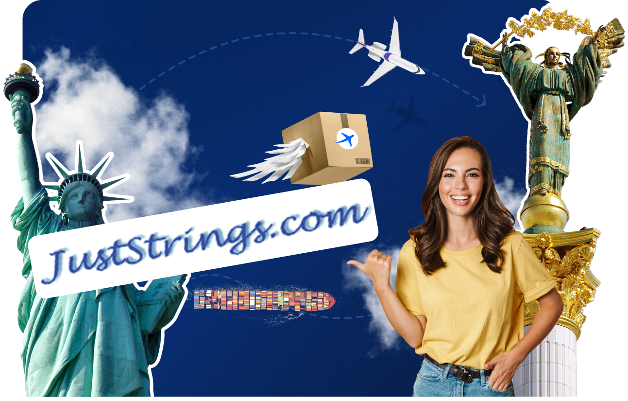 Доставка товарів з Just Strings в Україну